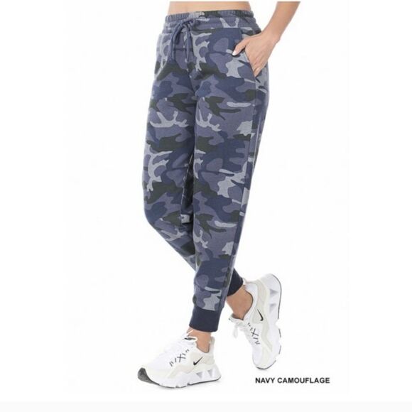 Blue Gray Camouflage Joggers Pants - Picture 3 of 3